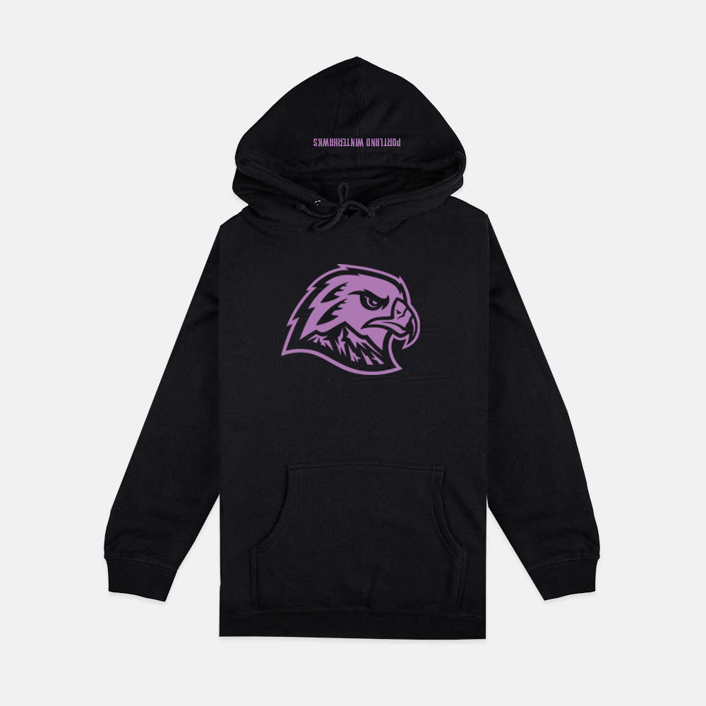 Lavender Hawk Head Hoodie