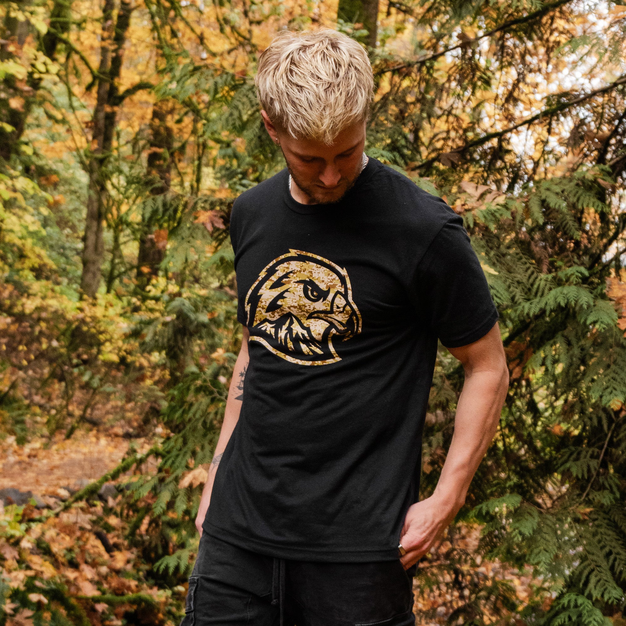 Camo Hawk Head Tee