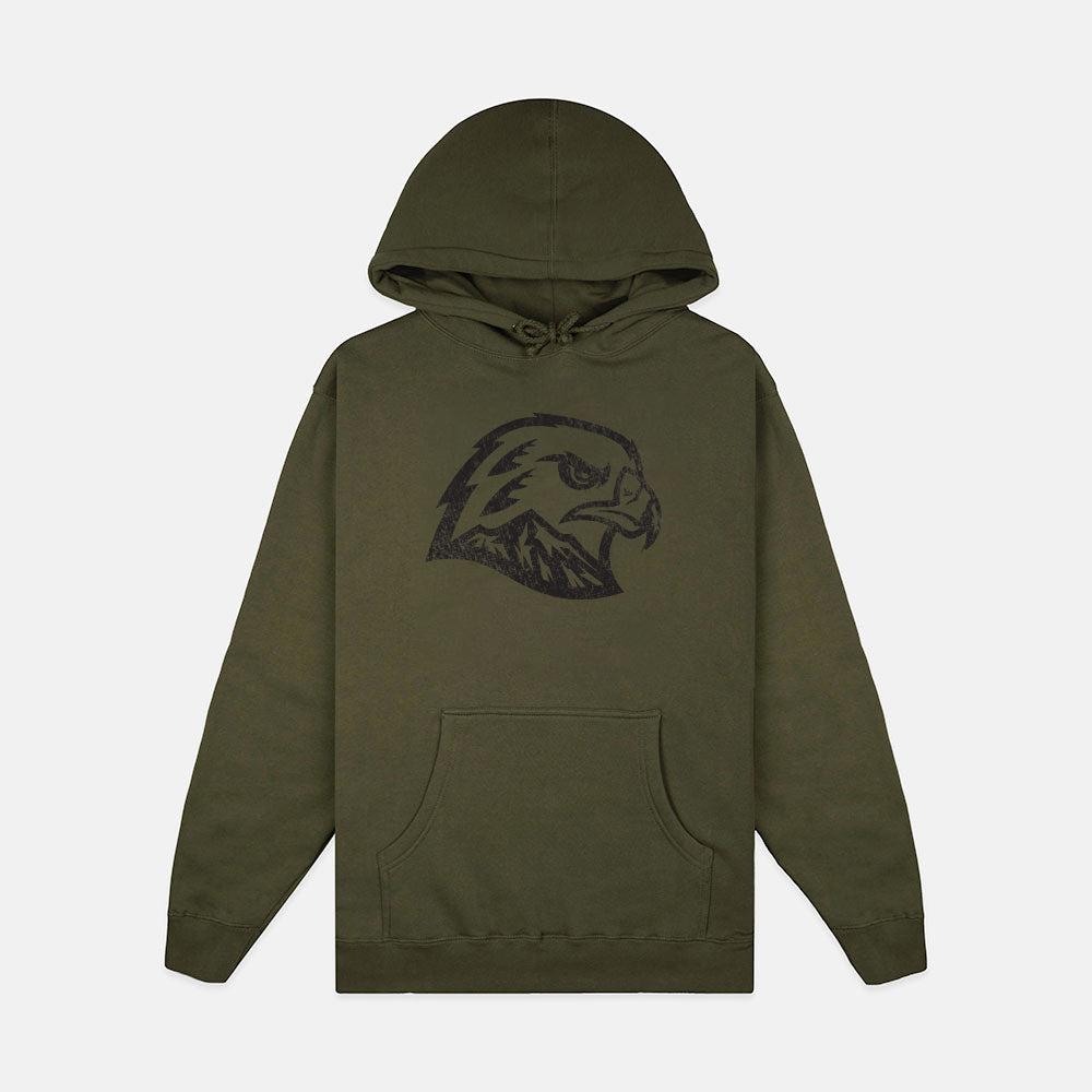 Hawk Head Hoodie - Olive