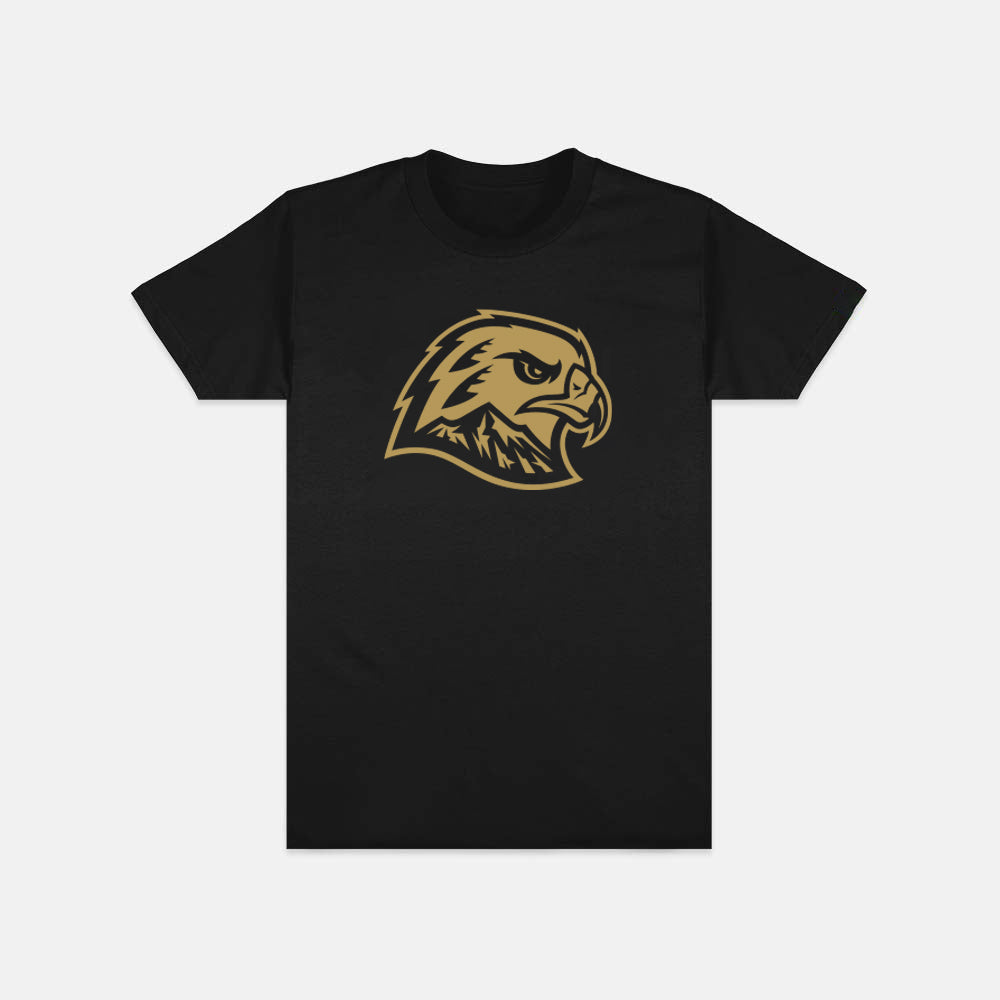 Gold Hawk Head Tee - Black