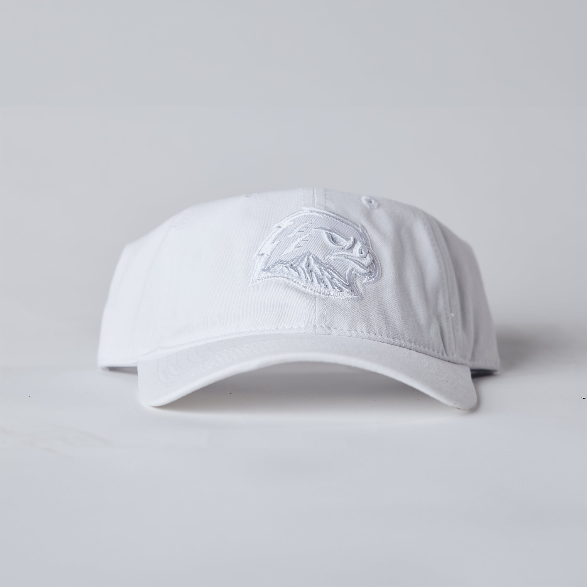 Hawk Head Dad Hat - White/White