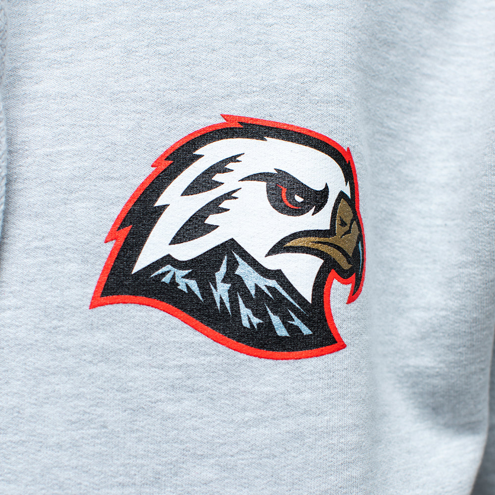 Hawk Head Zip Hoodie - Grey