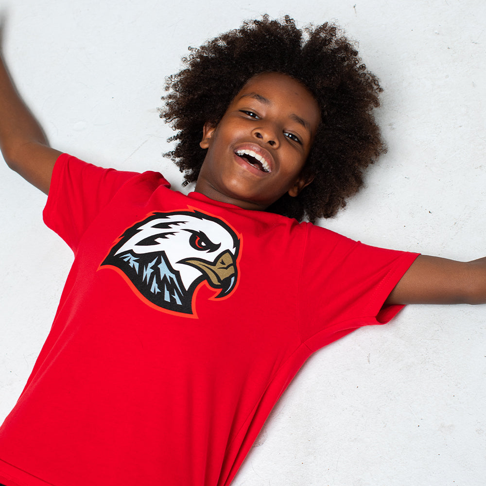 Youth Hawk Head Tee - Red