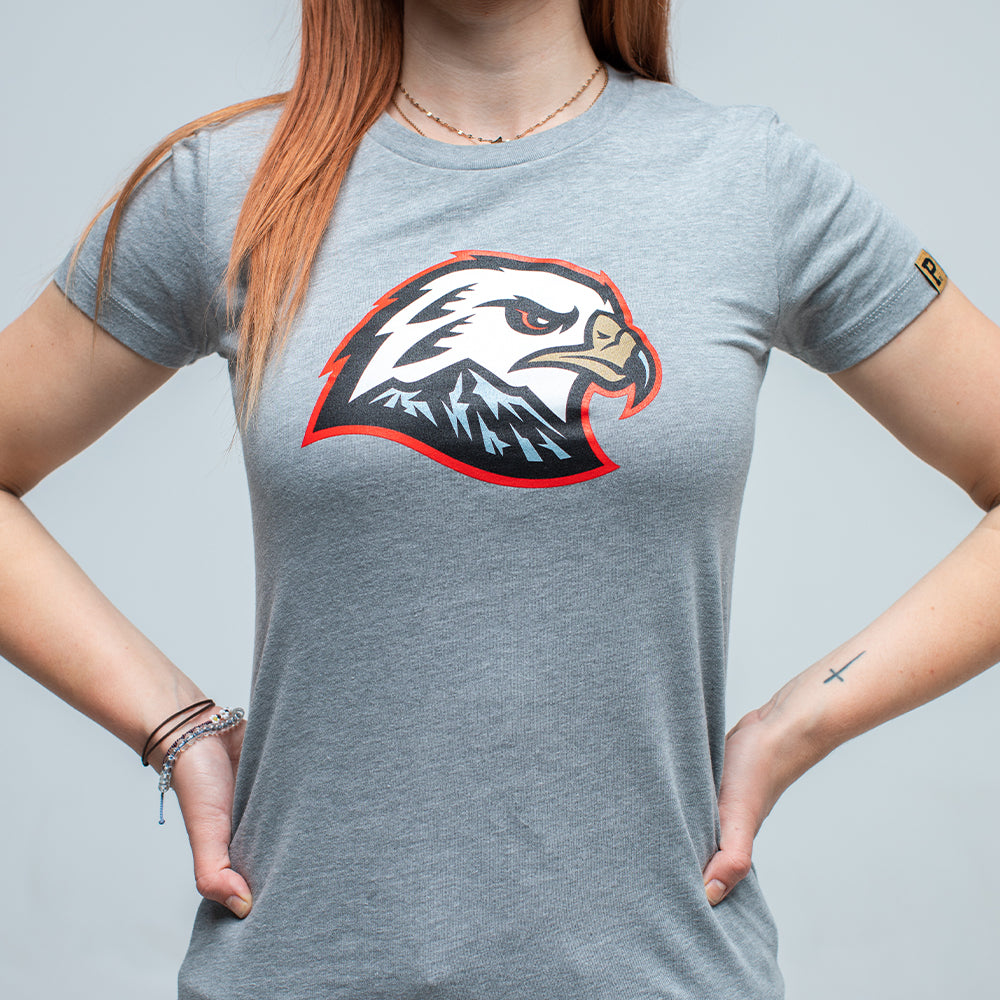 Women's Hawk Head Tee - Grey