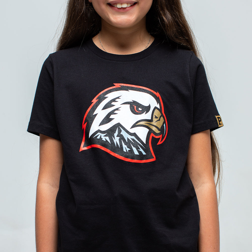 Youth Hawk Head Tee - Black