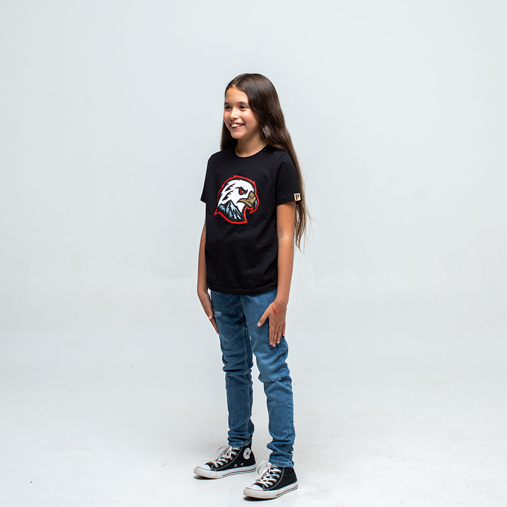 Youth Hawk Head Tee - Black