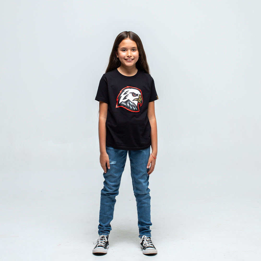 Youth Hawk Head Tee - Black