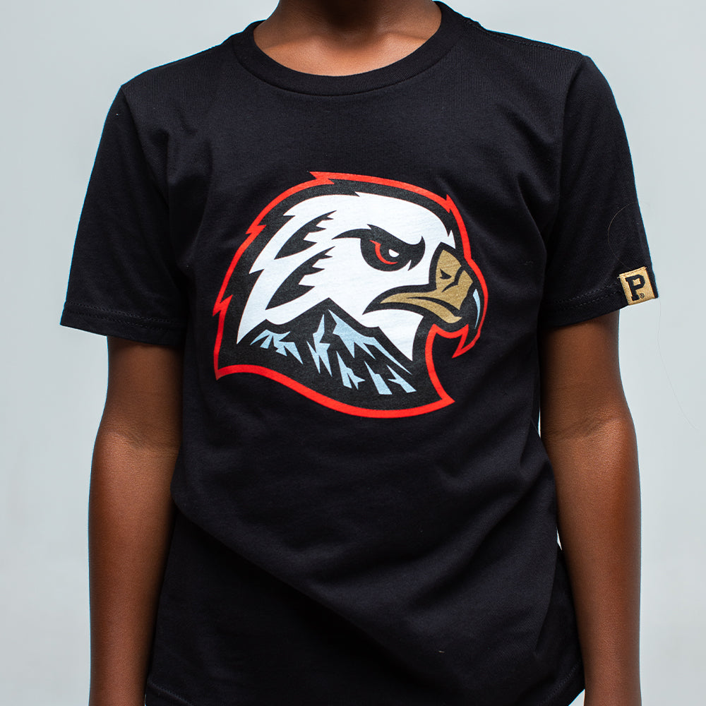 Youth Hawk Head Tee - Black