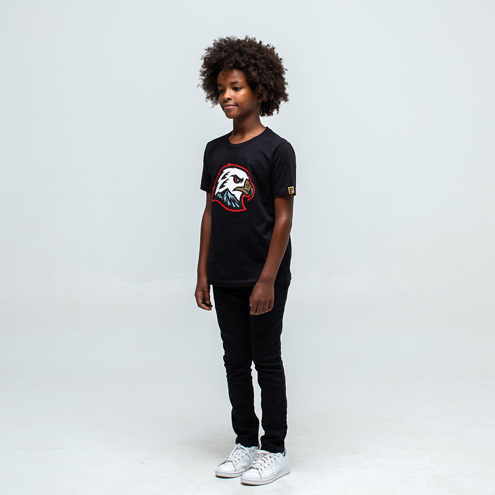 Youth Hawk Head Tee - Black