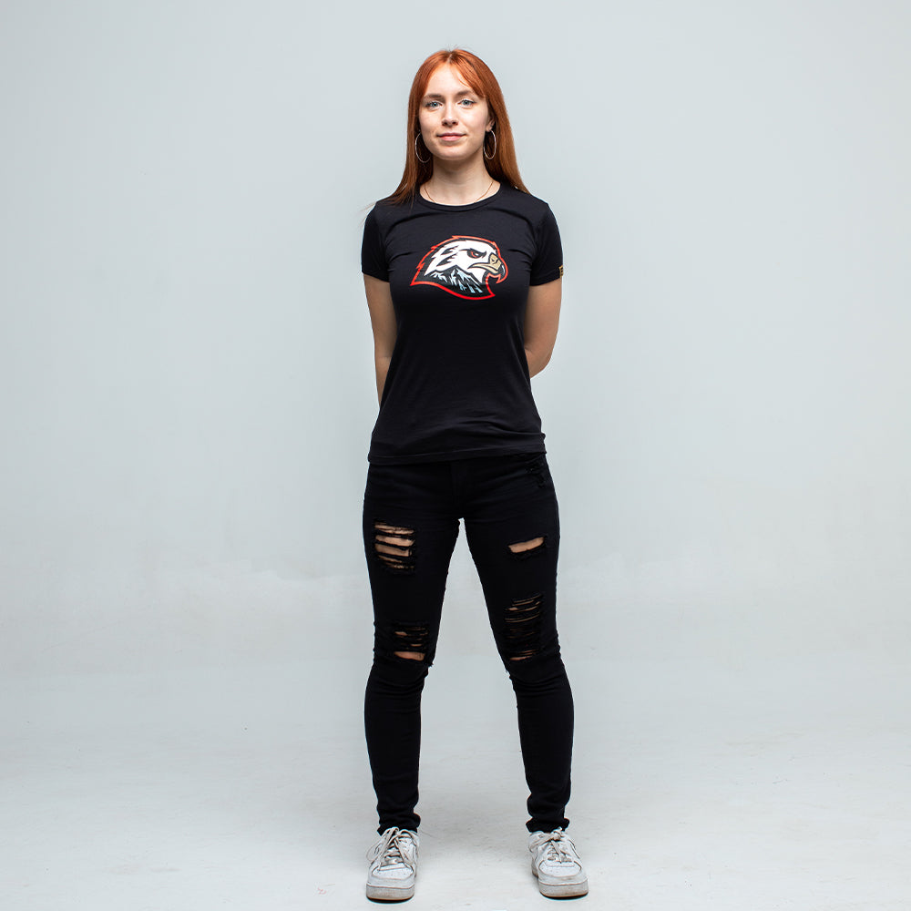 Women's Hawk Head Tee - Black