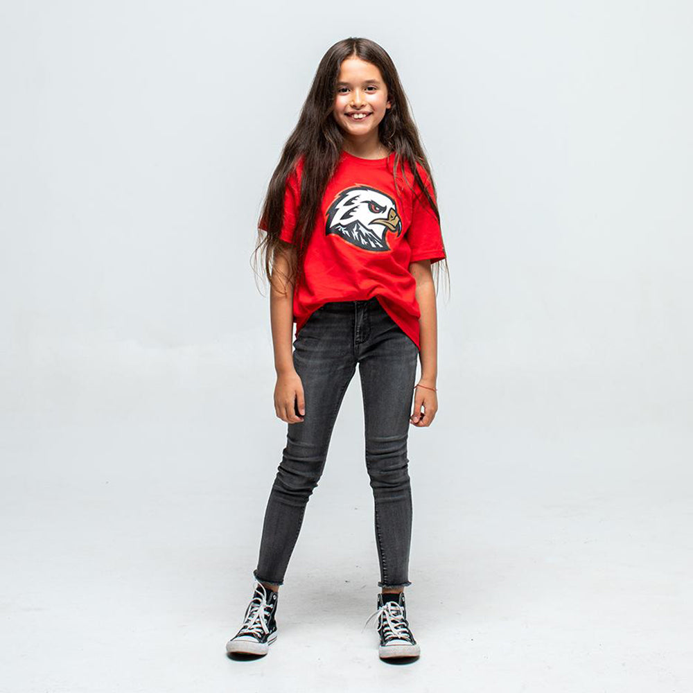 Youth Hawk Head Tee - Red
