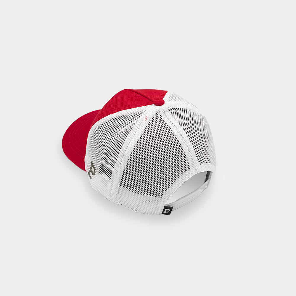 Hawk Head Mesh Cap - Red/White