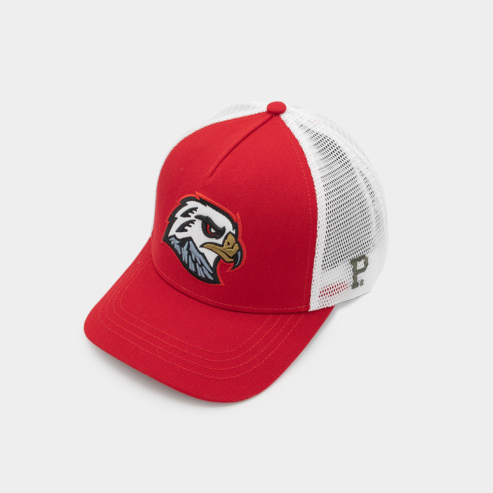 Hawk Head Mesh Cap - Red/White