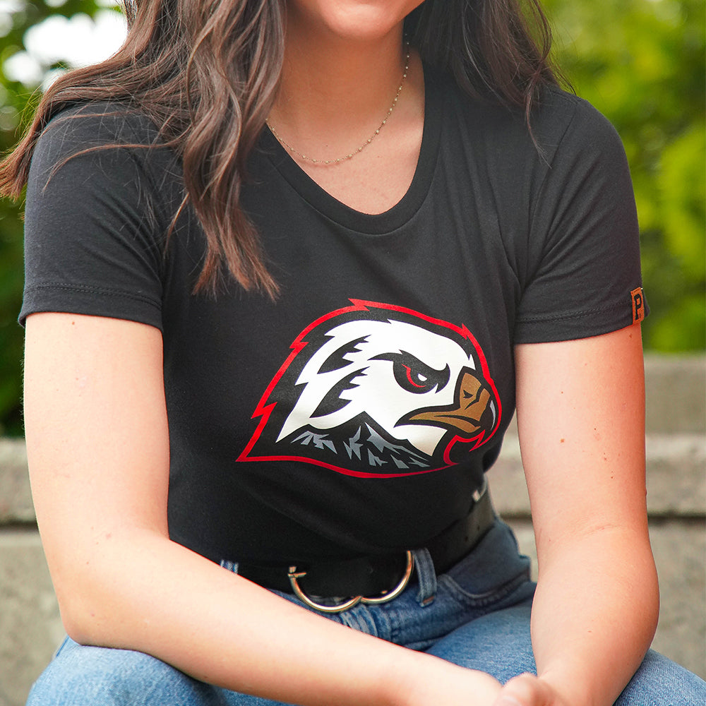 Women's Hawk Head Tee - Black