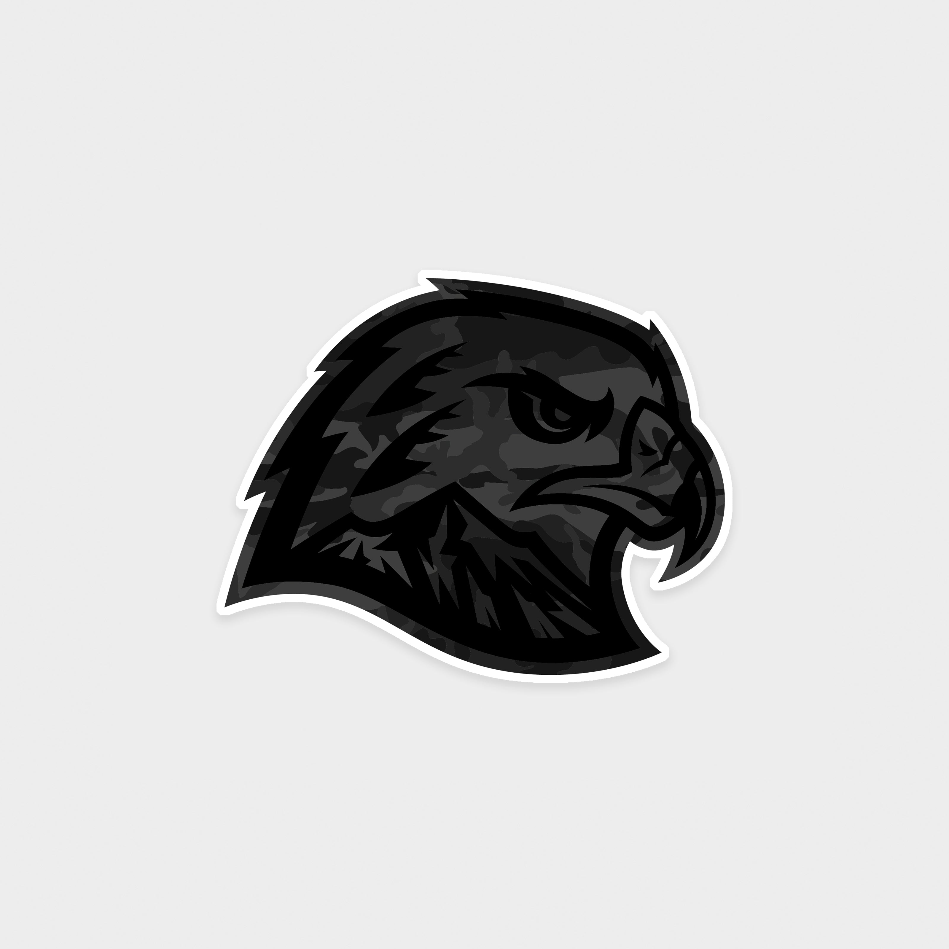 Camo Hawk Head Sticker