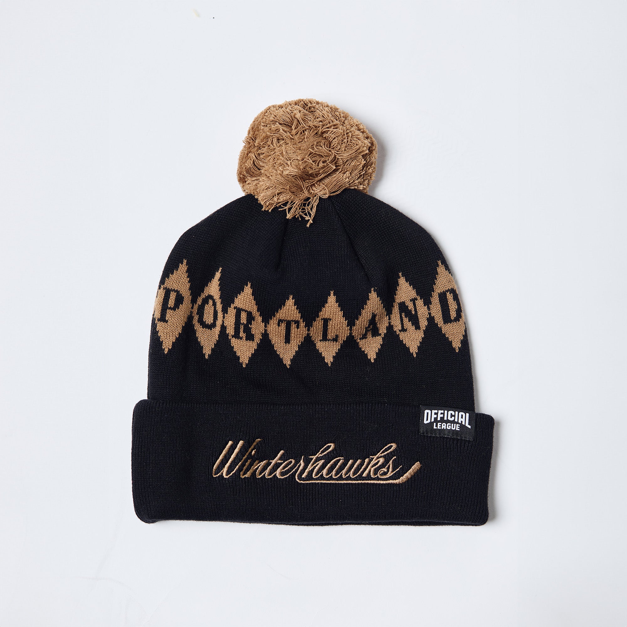 Winterhawks Diamond Pom Beanie