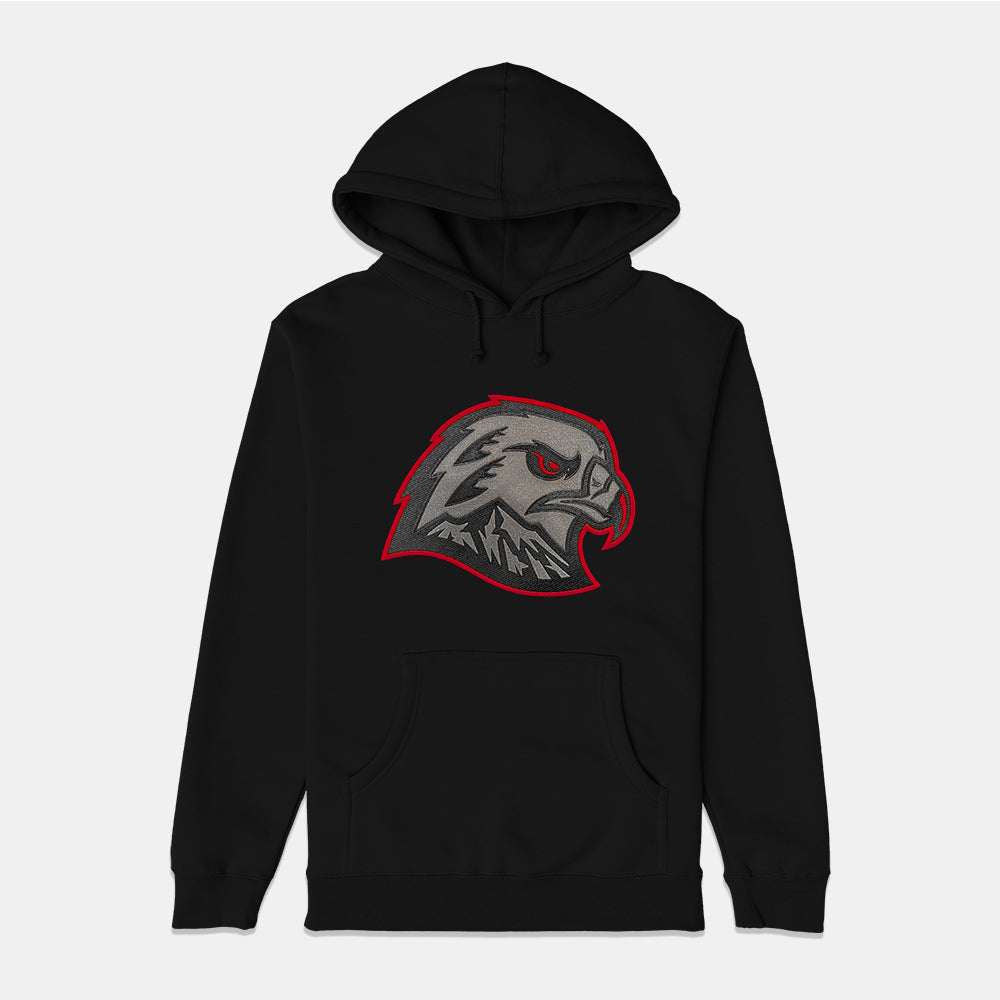 Red Eye Hawk Head Crest Hoodie