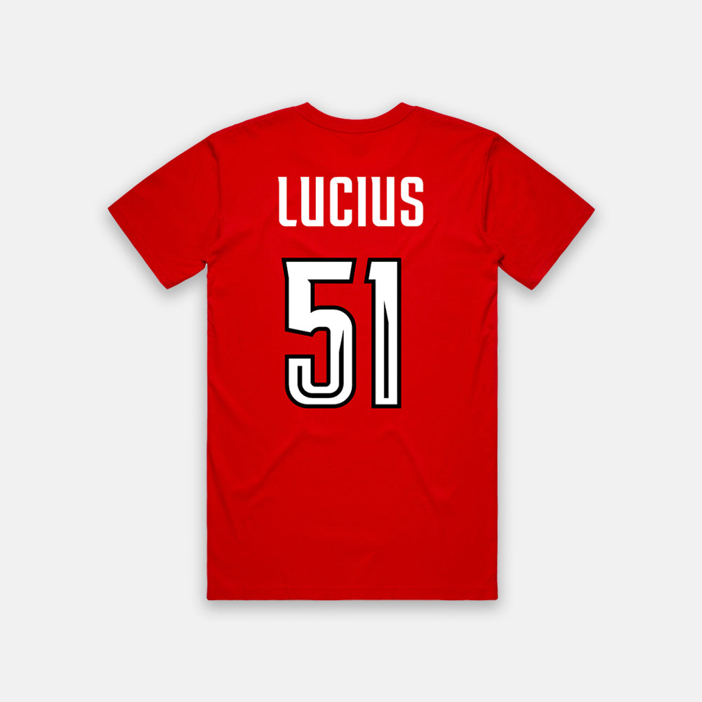 Winterhawks Player Tee - Lucius (Red)