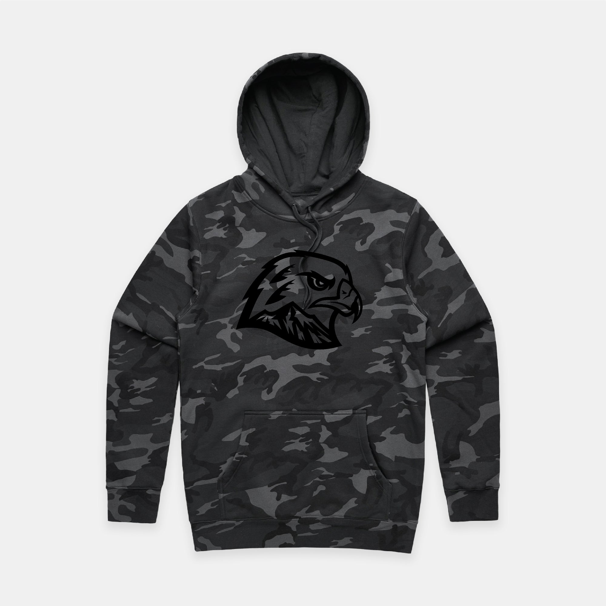 Camo Hawk Head Hoodie