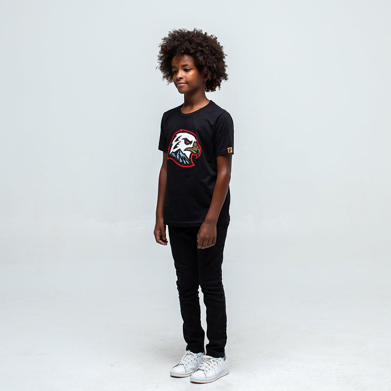 Youth Hawk Head T-Shirt - Black