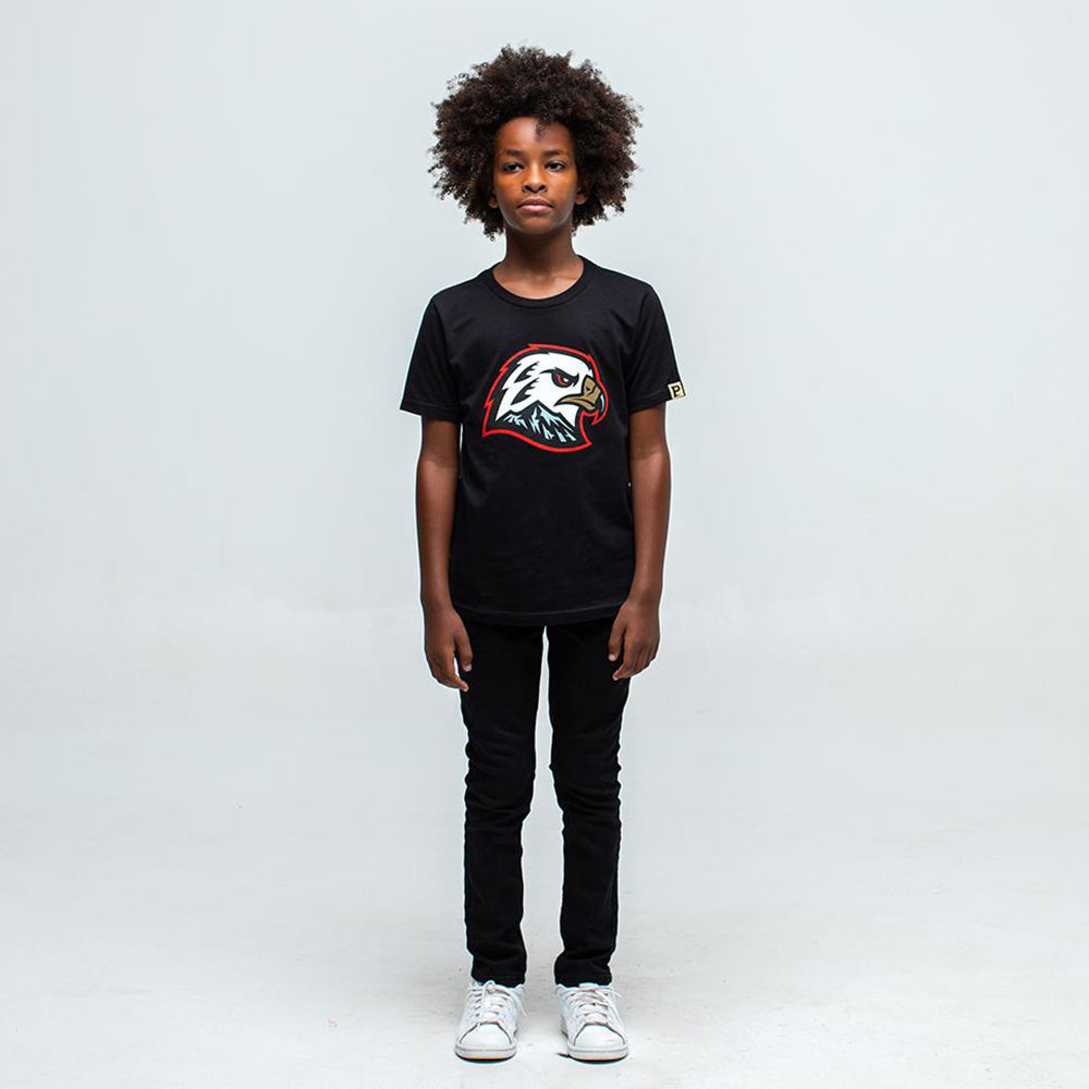 Youth Hawk Head T-Shirt - Black