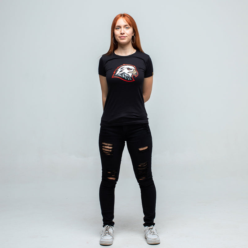 Women's Hawk Head T-Shirt - Black