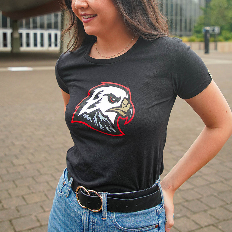 Women's Hawk Head T-Shirt - Black