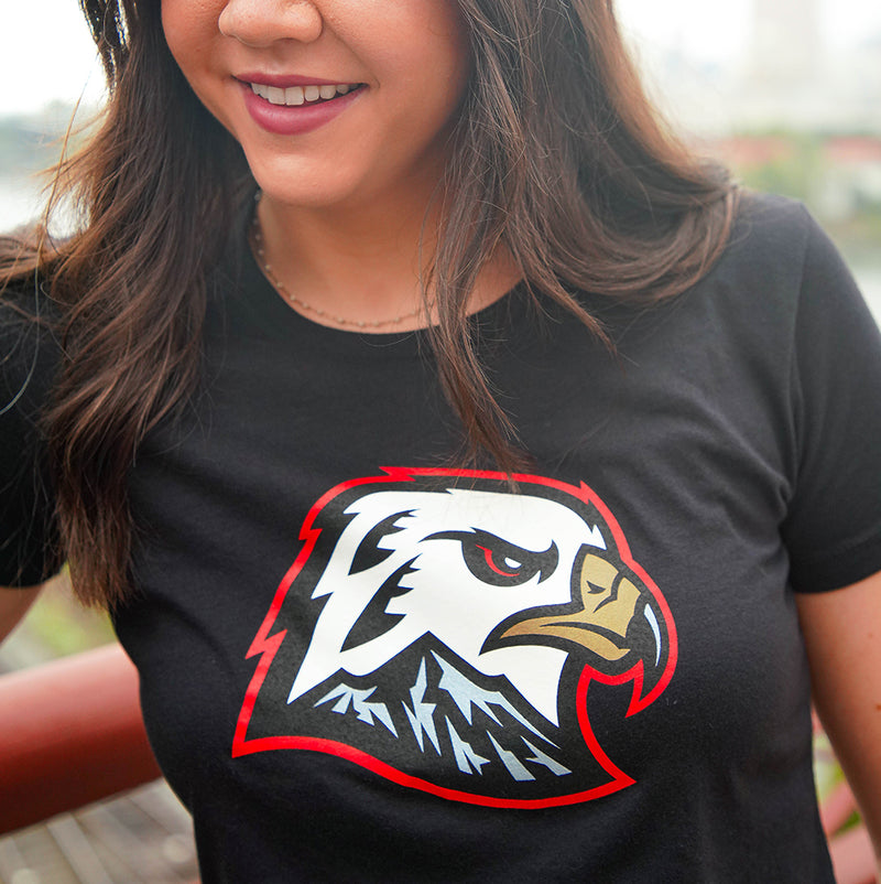 Women's Hawk Head T-Shirt - Black